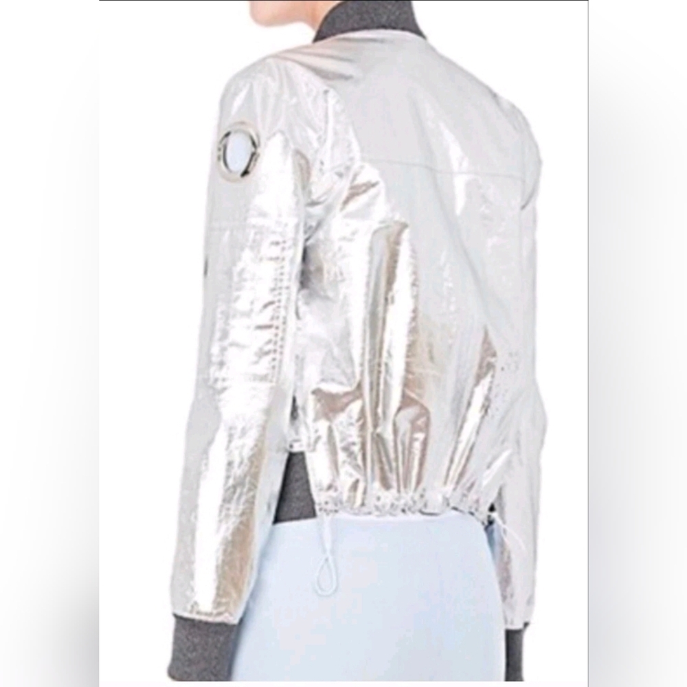 Paco Rabanne Silver Metallic Bomber Jacket NWT $1390.00 Retail